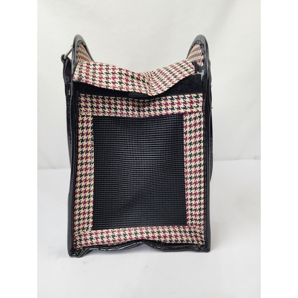 Pet Carrier Soft Sided Small Dog Cat Classic Houndstooth Fashionable Accessory - Picture 2 of 11